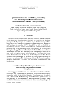 Qualitätsstandards zur Entwicklung, Anwendung und Bewertung von Messinstrumenten in der sozialwissenschaftlichen Umfrageforschung