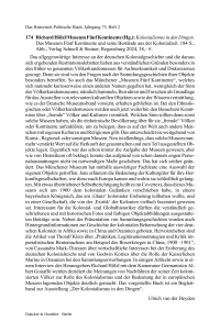 Richard Hölzl/Museum Fünf Kontinente (Hg.): Kolonialismus in den Dingen. Das Museum Fünf Kontinente und seine Bestände aus der Kolonialzeit.