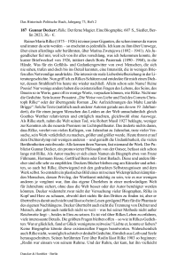 Gunnar Decker: Rilke. Der ferne Magier. Eine Biographie.