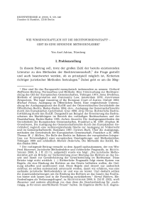 Wie wissenschaftlich ist die Rechtswissenschaft? – Gibt es eine bindende Methodenlehre?