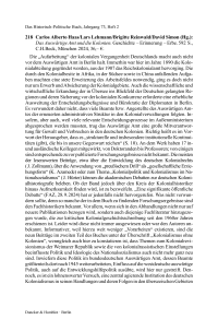 Carlos Alberto Haas/Lars Lehmann/Brigitte Reinwald/David Simon (Hg.): Das Auswärtige Amt und die Kolonien. Geschichte – Erinnerung – Erbe.