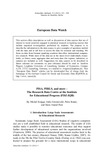 PISA, PIRLS, and more – The Research Data Centre at the Institute for Educational Progress (FDZ-IQB)