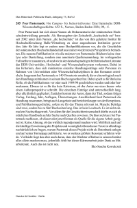 Peer Pasternack: Von Campus- bis Industrieliteratur. Eine literarische DDR-Wissenschaftsgeschichte.