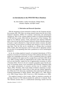 An Introduction to the IWH FDI Micro Database