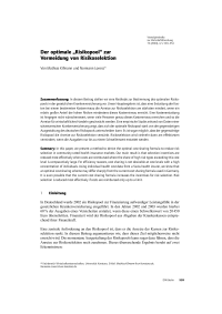 Der optimale “Risikopool“ zur Vermeidung von Risikoselektion