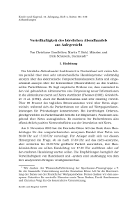 Vorteilhaftigkeit des börslichen Abendhandels aus Anlegersicht