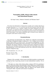 Noncognitive Skills, School Achievements and Educational Dropout