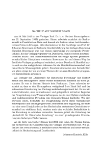 Nachruf auf Norbert Simon