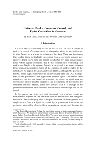 Universal Banks, Corporate Control, and Equity Carve-Outs in Germany