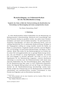 Berücksichtigung von Schätzunsicherheit bei der Kreditrisikobewertung