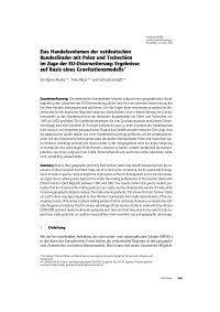 Das Handelsvolumen der ostdeutschen Bundesländer mit Polen und Tschechien im Zuge der EU-Osterweiterung: Ergebnisse auf Basis eines Gravitationsmodells