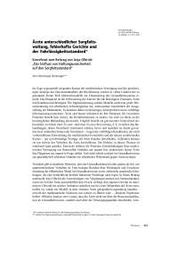 Ärzte unterschiedlicher Sorgfaltswaltung, fehlerhafte Gerichte und der Fahrlässigkeitsstandard