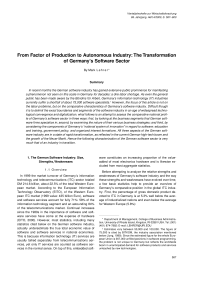 From Factor of Production to Autonomous Industry: The Transformation of Germany's Software Sector