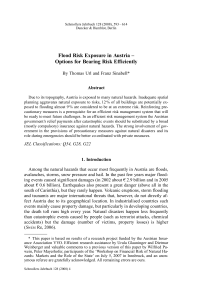 Flood Risk Exposure in Austria – Options for Bearing Risk Efficiently