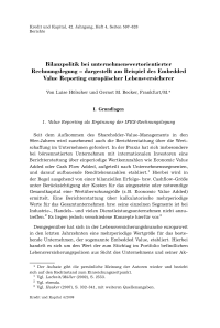 Bilanzpolitik bei unternehmenswertorientierter Rechnungslegung – dargestellt am Beispiel des Embedded Value Reporting europäischer Lebensversicherer