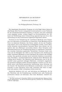 Reformation als Mutation? Evolution und Geschichte