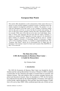 The Data Sets of the LMU-ifo Economics & Business Data Center – A Guide for Researchers