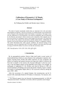 Calibration of Parametric CAT Bonds. A Case Study of Mexican Earthquakes