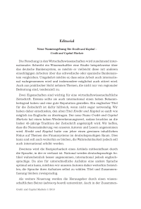 Neue Namensgebung für Kredit und Kapital – Credit and Capital Markets