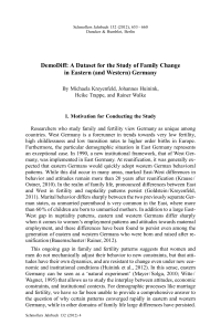 DemoDiff: A Dataset for the Study of Family Change in Eastern (and Western) Germany
