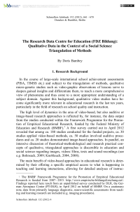 The Research Data Centre for Education (FDZ Bildung): Qualitative Data in the Context of a Social Science Triangulation of Methods