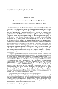 Fraktalität. Raumgeschichte und soziales Handeln im Alten Reich