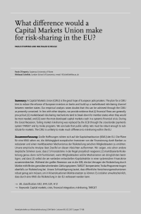 What difference would a Capital Markets Union make for risk-sharing in the EU?