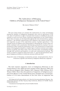 The Ambivalence of Belonging: Children of Indigenous Immigrants in the United States