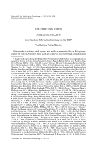 Jubiläumsliteratur? Zum Stand der Reformationsforschung im Jahr 2017