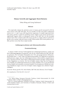 Money Growth and Aggregate Stock Returns