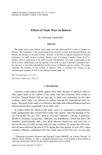 Effects of Trade Wars on Belarus