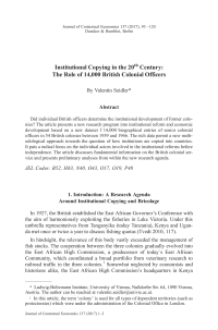 Institutional Copying in the 20th Century: The Role of 14,000 British Colonial Officers