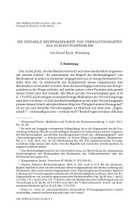 Die instabile Rechtmäßigkeit von Verwaltungsakten als Auslegungsproblem