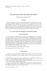 Pros and Cons of Cash: The State of the Debate