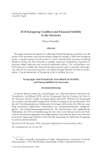 ECB-Eurogroup Conflicts and Financial Stability in the Eurozone