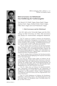 Risk Governance im Mittelstand: Eine Einführung der Gastherausgeber