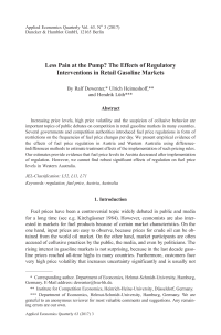 Less Pain at the Pump? The Effects of Regulatory Interventions in Retail Gasoline Markets