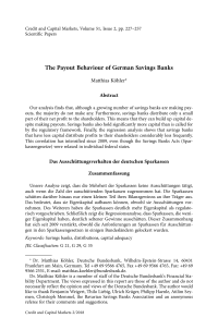 The Payout Behaviour of German Savings Banks
