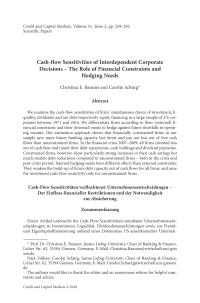 Cash-flow Sensitivities of Interdependent Corporate Decisions – The Role of Financial Constraints and Hedging Needs