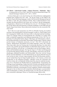 Mischa Gabowitsch / Cordula Gdaniec / Ekaterina Makhotina (Hg.): Kriegsgedenken
als Event