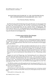Bundesverfassungsrecht in der Rechtsprechung des Bundesverwaltungsgerichts (2012 – 2017)