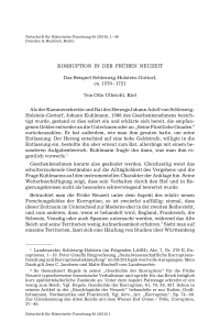 Korruption in der Frühen Neuzeit