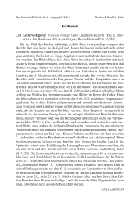 Aetheria / Egeria: Reise ins Heilige Land