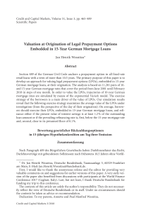 Valuation at Origination of Legal Prepayment Options Embedded in 15-Year German Mortgage Loans