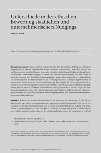 Unterschiede in der ethischen Bewertung staatlichen und unternehmerischen Nudgings