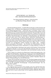 Entscheiden als Problem der Geschichtswissenschaft.