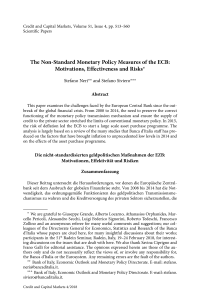 The Non-Standard Monetary Policy Measures of the ECB: Motivations, Effectiveness and Risks