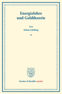 Energielehre und Geldtheorie Energielehre und Geldtheorie
