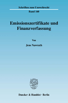 Emissionszertifikate und Finanzverfassung Emissionszertifikate und Finanzverfassung