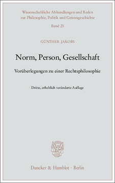 Norm, Person, Gesellschaft Norm, Person, Gesellschaft